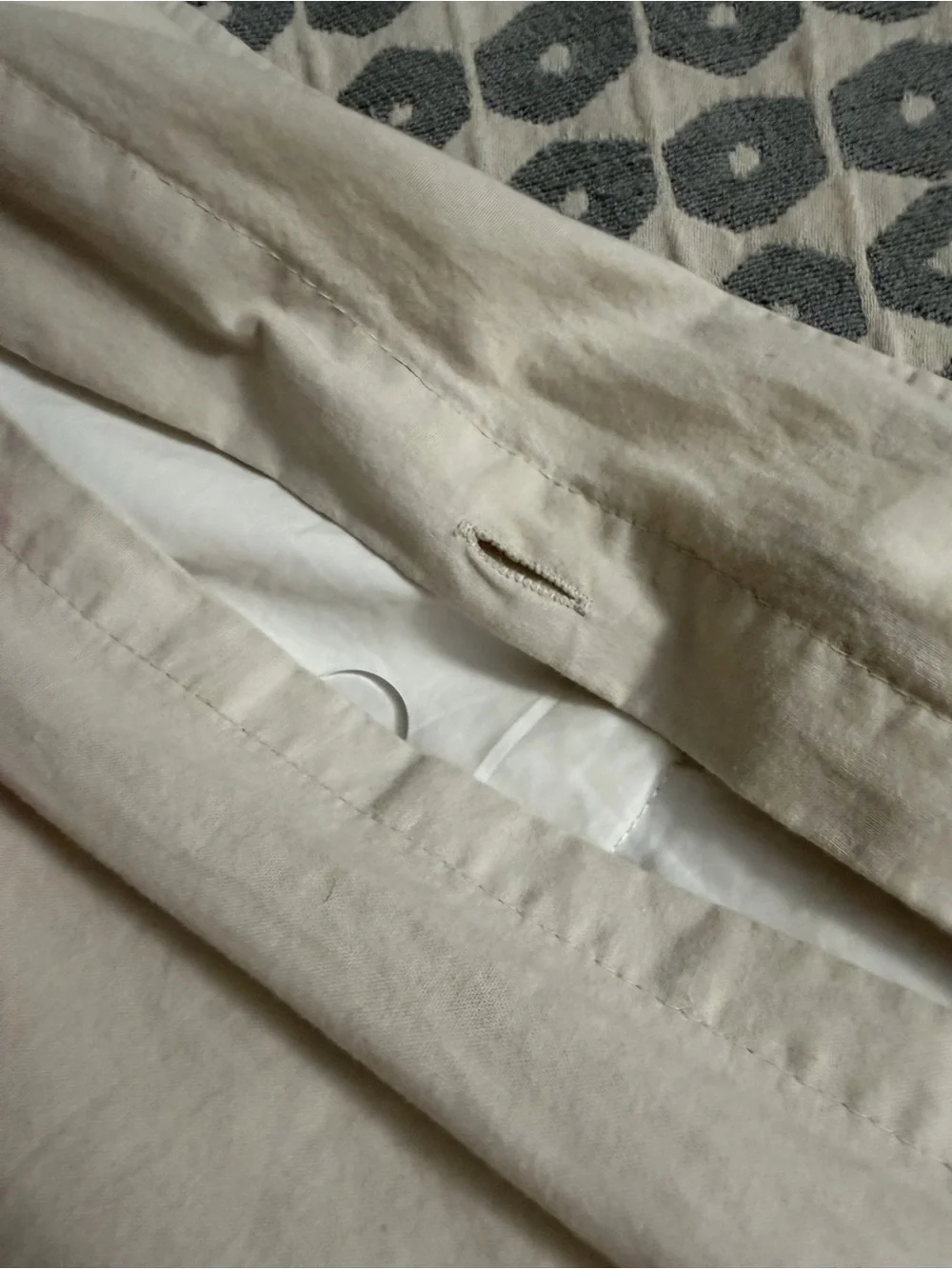 West Elm Honeycomb Woven Duvet Cover Full/Queen Cotton Linen Grey Sand.
